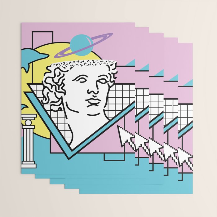 Apollo - Vaporwave - 80s Wrapping Paper Gallery Image 3