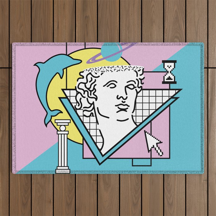 Apollo - Vaporwave - 80s Outdoor Rug Gallery Image 1