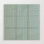 Minimal Line Curvature XCVII Sky Blue Wood Wall Art Gallery Image 1