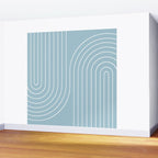 Minimal Line Curvature XCVII Sky Blue Wall Mural Gallery Image 2