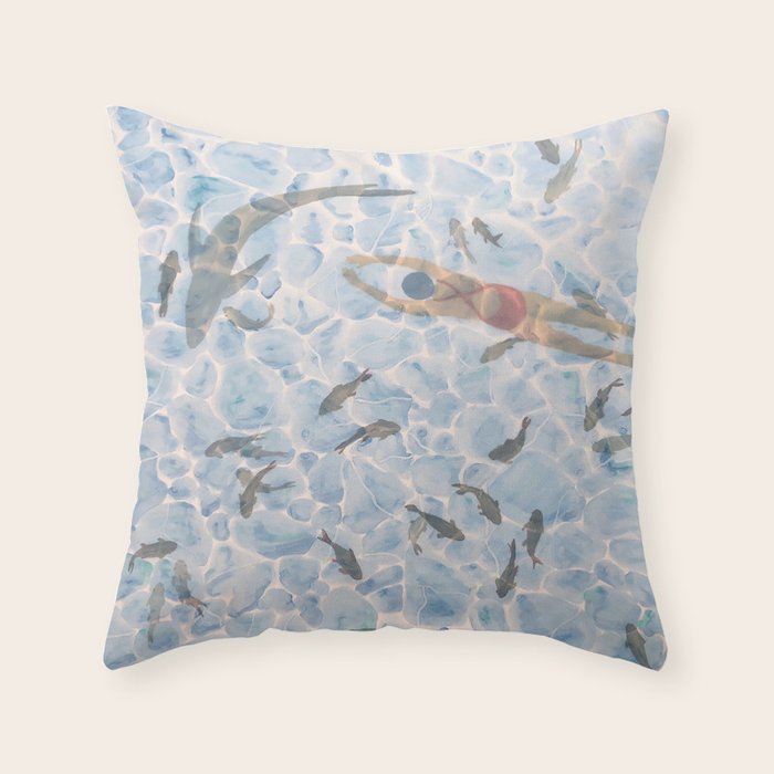 Swimming Throw Pillow Gallery Image 6