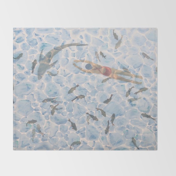 Swimming Throw Blanket Gallery Image 2