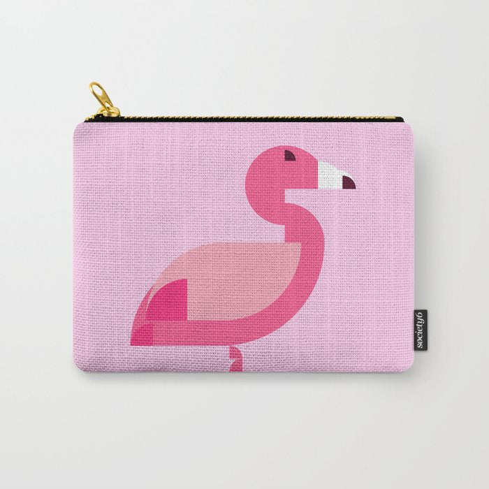 Geometric flamingo Carry All Pouch Gallery Image 1