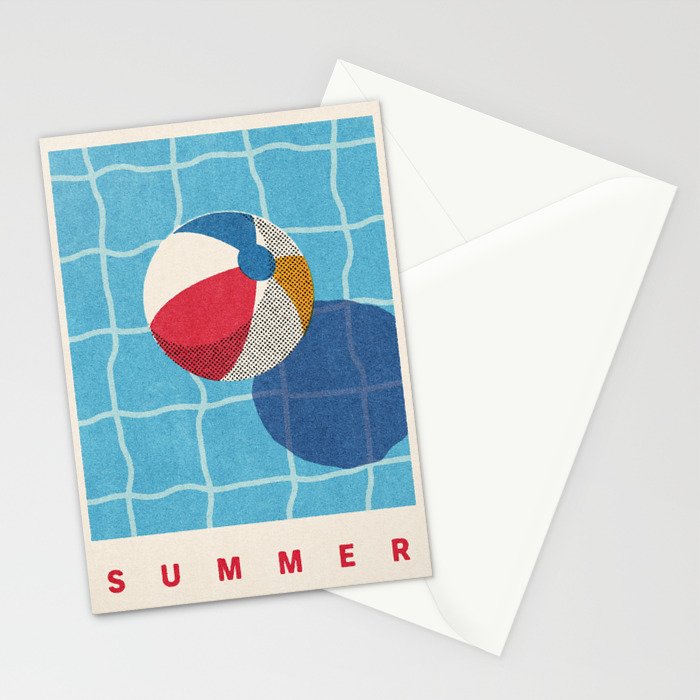 BALLS - Beach Ball - Summer Stationery Card Gallery Image 2
