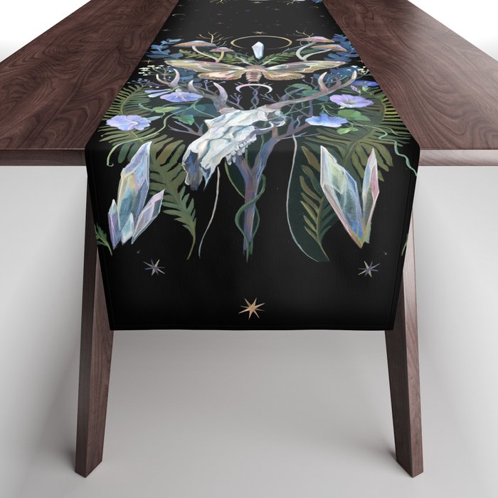 Deer Skull Crystals Garden Table Runner Gallery Image 1