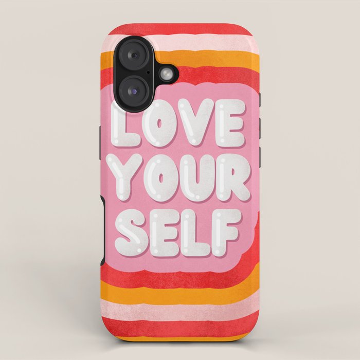 Love Yourself retro type iPhone Case Gallery Image 1
