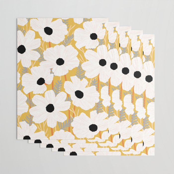 White Daisies Wrapping Paper Gallery Image 3