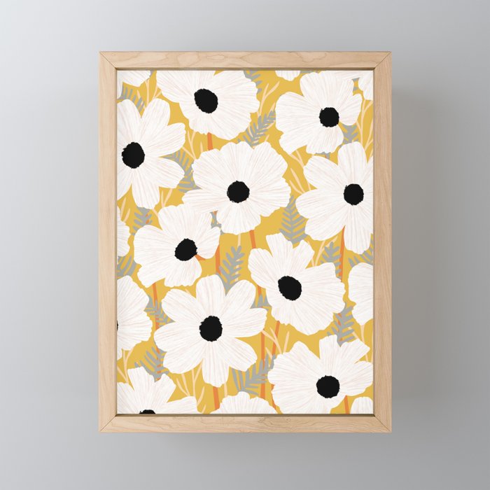 White Daisies Mini Art Print Gallery Image 1