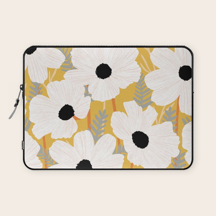White Daisies Laptop Sleeve Gallery Image 1