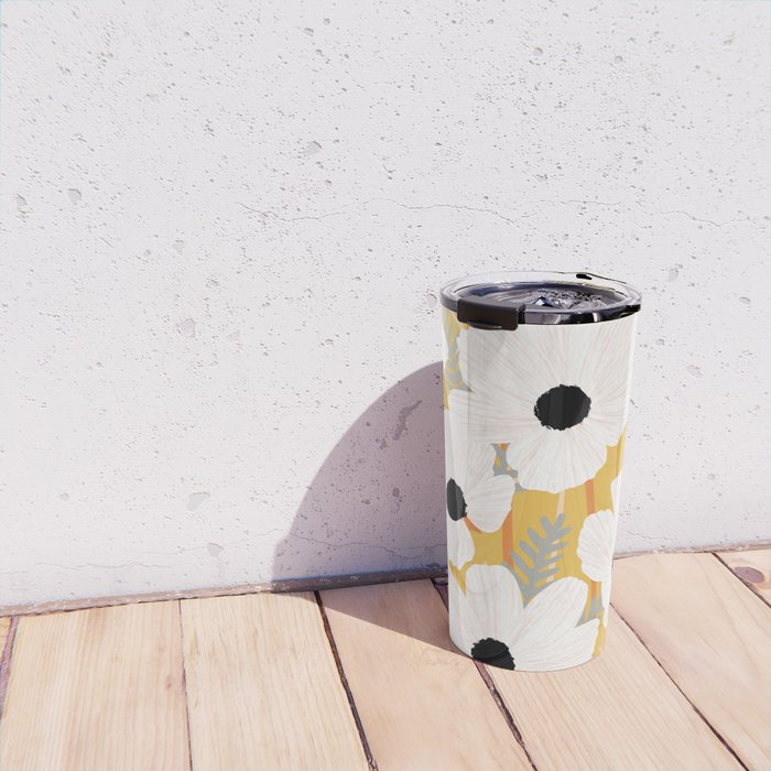 White Daisies Travel Mug Gallery Image 4