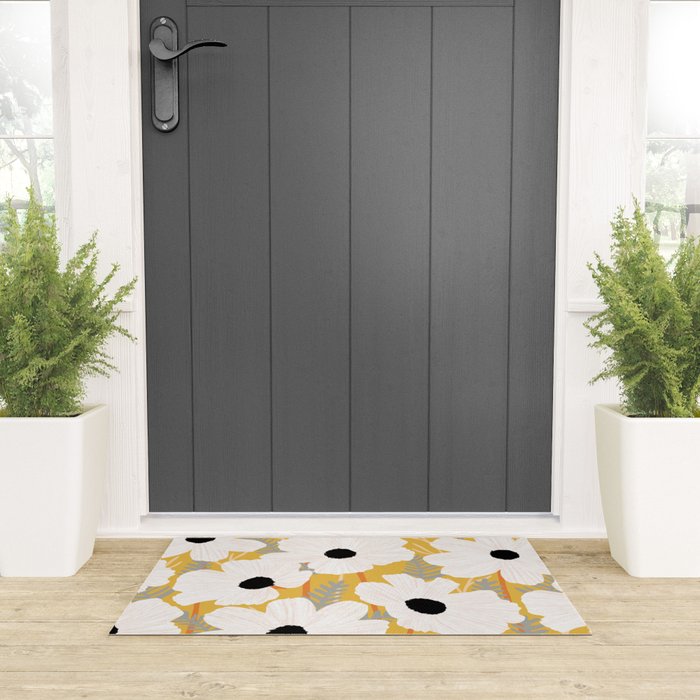 White Daisies Welcome Mat Gallery Image 3