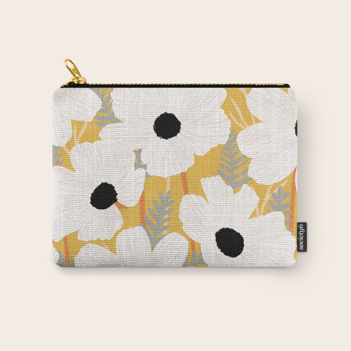 White Daisies Carry All Pouch Gallery Image 1