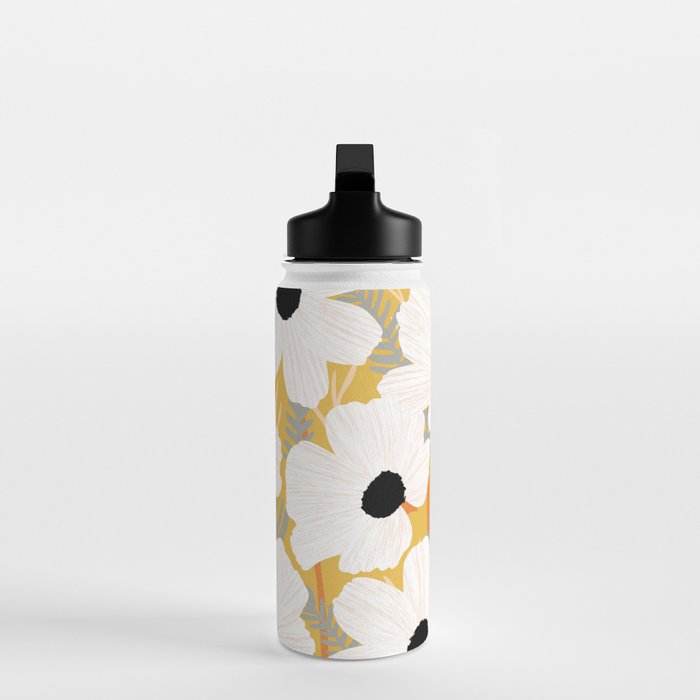 White Daisies Water Bottle Gallery Image 3