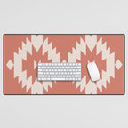 Southwestern Minimalism - Bright Coral Red Desk Mat Gallery Image 1