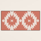 Southwestern Minimalism - Bright Coral Red Desk Mat Gallery Image 3