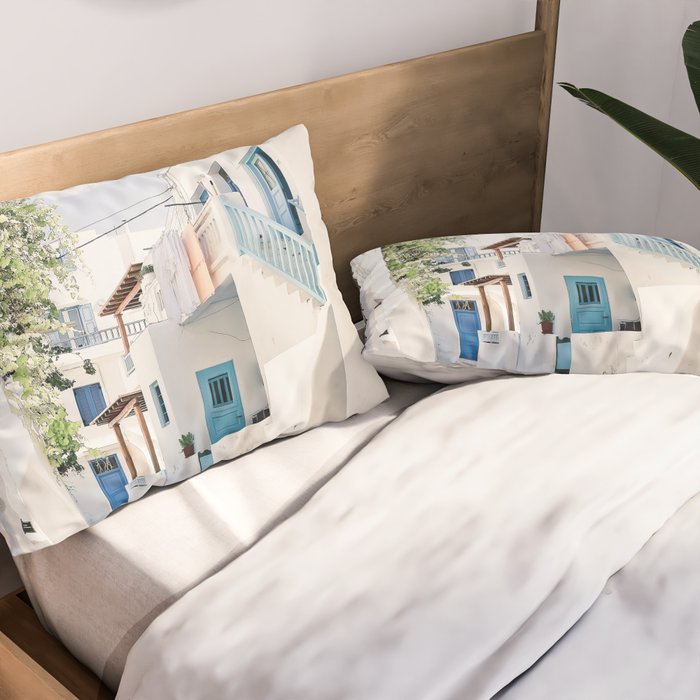 Mykonos Greece Pillow Sham Gallery Image 2