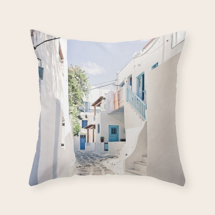 Mykonos Greece Throw Pillow Gallery Image 6