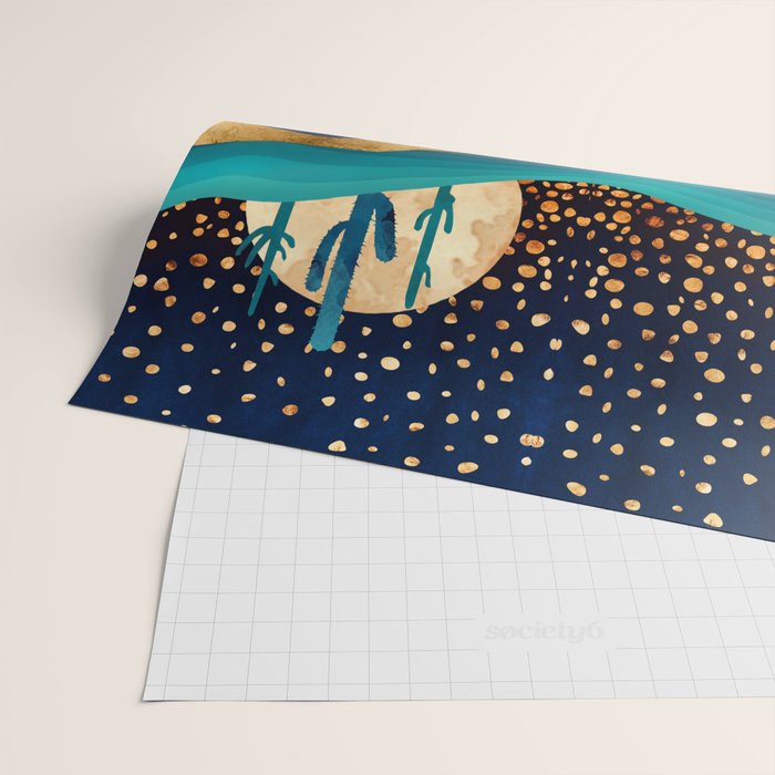 Indigo Desert Night Wrapping Paper Gallery Image 2
