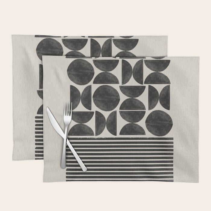 Woodblock Art, Warm Tone Placemat Gallery Image 1