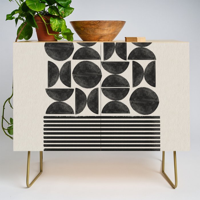 Woodblock Art, Warm Tone Credenza Gallery Image 1