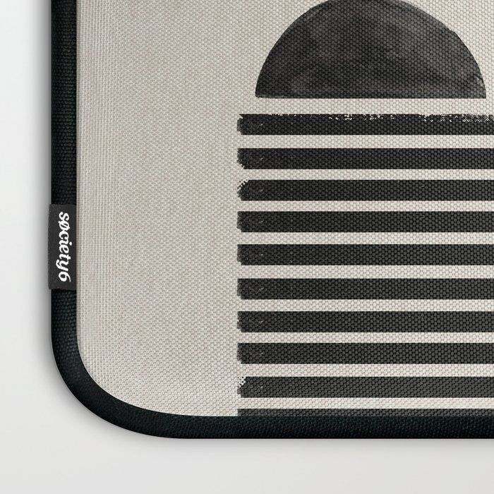 Woodblock Art, Warm Tone Laptop Sleeve Gallery Image 3