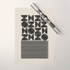 Woodblock Art, Warm Tone Wrapping Paper Gallery Image 1