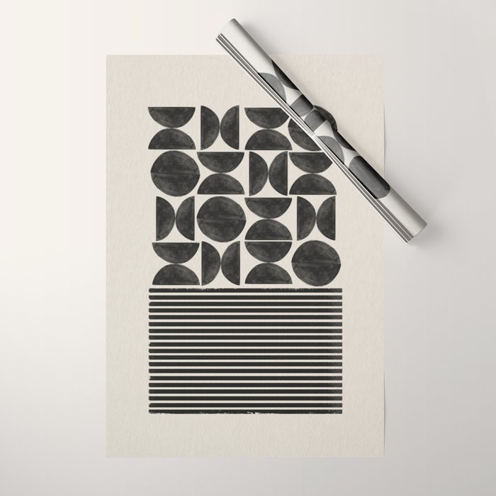 Woodblock Art, Warm Tone Wrapping Paper Gallery Image 1