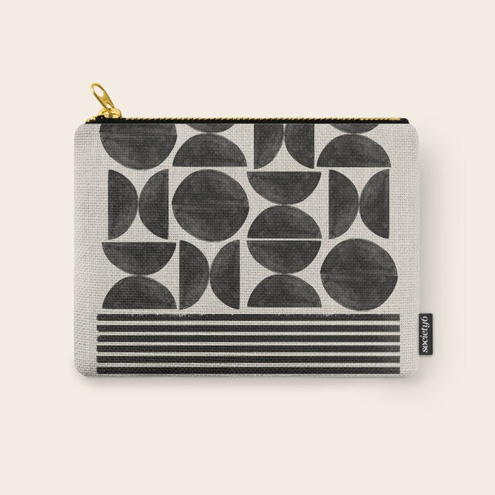 Woodblock Art, Warm Tone Carry All Pouch Gallery Image 1