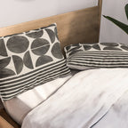 Woodblock Art, Warm Tone Pillow Sham Gallery Image 2