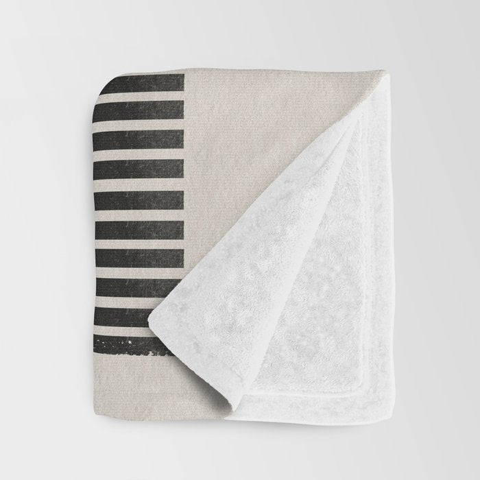 Woodblock Art, Warm Tone Throw Blanket Gallery Image 3