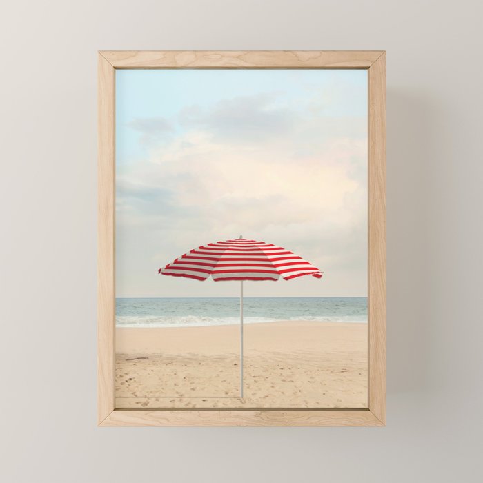 Umbrella - California Travel Photography Print - Beach Mini Art Print Gallery Image 1