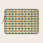 Mid Century Modern Multicolor Retro Fish Pattern Laptop Sleeve Gallery Image 1