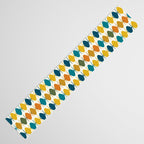 Mid Century Modern Multicolor Retro Fish Pattern Table Runner Gallery Image 3