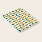 Mid Century Modern Multicolor Retro Fish Pattern Notebook Gallery Image 2
