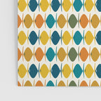 Mid Century Modern Multicolor Retro Fish Pattern Poster Gallery Image 3
