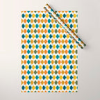 Mid Century Modern Multicolor Retro Fish Pattern Wrapping Paper Gallery Image 1