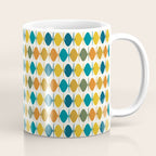 Mid Century Modern Multicolor Retro Fish Pattern Coffee Mug Gallery Image 1