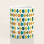 Mid Century Modern Multicolor Retro Fish Pattern Coffee Mug Gallery Image 4