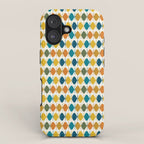 Mid Century Modern Multicolor Retro Fish Pattern iPhone Case Gallery Image 1