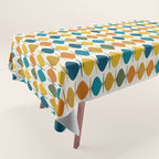 Mid Century Modern Multicolor Retro Fish Pattern Tablecloth Gallery Image 1
