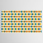 Mid Century Modern Multicolor Retro Fish Pattern Tablecloth Gallery Image 2