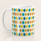 Mid Century Modern Multicolor Retro Fish Pattern Coffee Mug Gallery Image 3