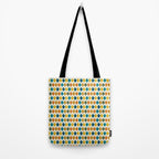 Mid Century Modern Multicolor Retro Fish Pattern Tote Bag Gallery Image 2