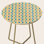 Mid Century Modern Multicolor Retro Fish Pattern Side Table Gallery Image 2