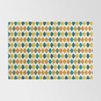 Mid Century Modern Multicolor Retro Fish Pattern Rug Gallery Image 2