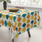 Mid Century Modern Multicolor Retro Fish Pattern Tablecloth Gallery Image 3