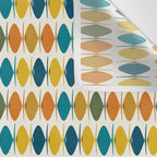 Mid Century Modern Multicolor Retro Fish Pattern Wall Tapestry Gallery Image 3