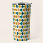 Mid Century Modern Multicolor Retro Fish Pattern Travel Mug Gallery Image 1