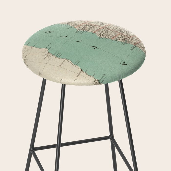 Vintage Map of Lake Michigan (1888) Stool Gallery Image 2