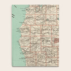 Vintage Map of Lake Michigan (1888) Notebook Gallery Image 4